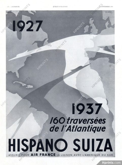 Hispano Suiza 1936 Traversées de l'Atlantique, Air France