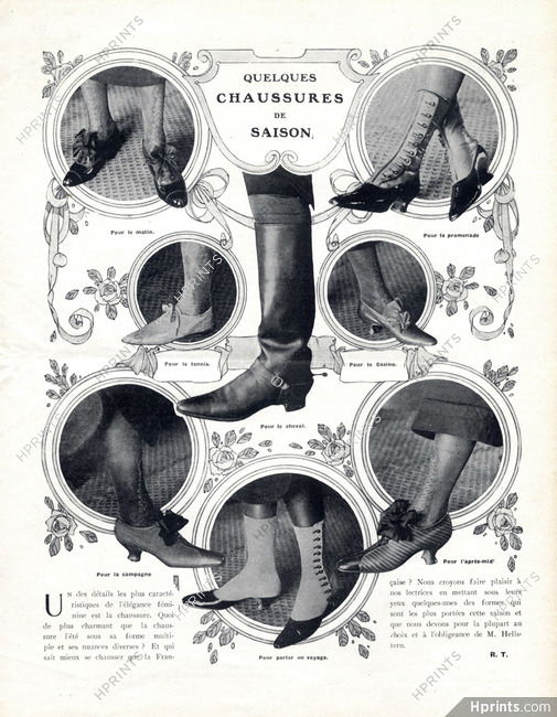 Hellstern 1908 Shoes for Tennis Campaign Casino Bootees for the Walk & Horse