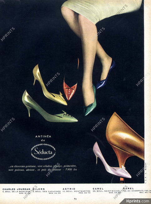 Seducta (Shoes) 1959 Model Antinea Charles Jourdan