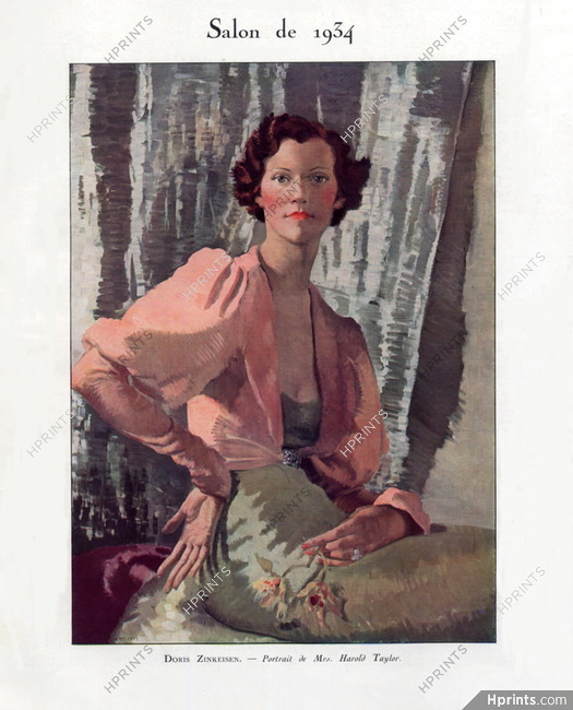 Mrs Harold Taylor 1934 Portrait Doris Zinkeisen