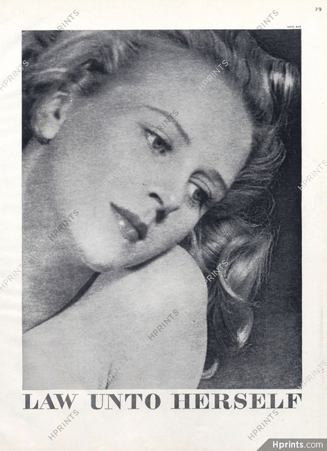 The Blonde is a Law unto Herself, 1944 - Man Ray Portrait, 2 pages