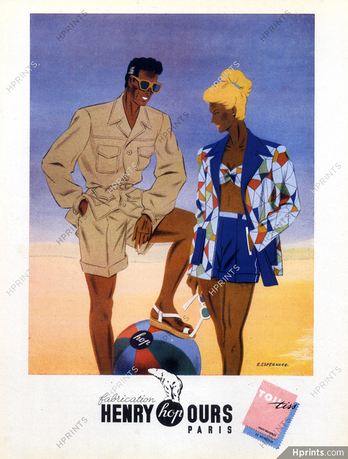 Henry Ours (Sportswear) 1948 Women's Fashion, Men's Clothing, E Espérance