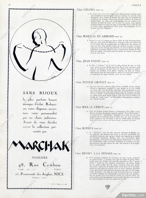 Marchak (High Jewelry) 1924