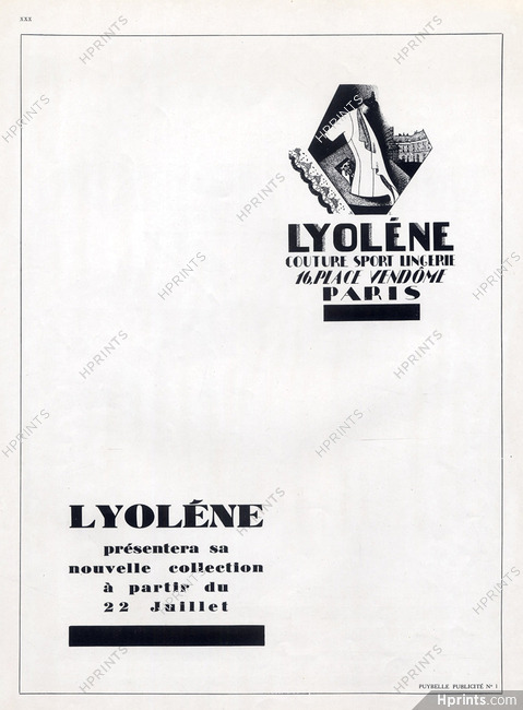 Lyoléne (Couture) 1928 Label, Sport Fashion