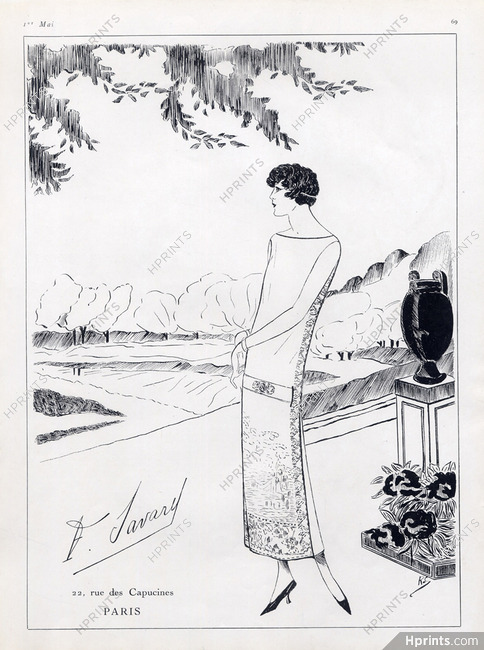 Savary (Clothing) 1924 Evening Gown