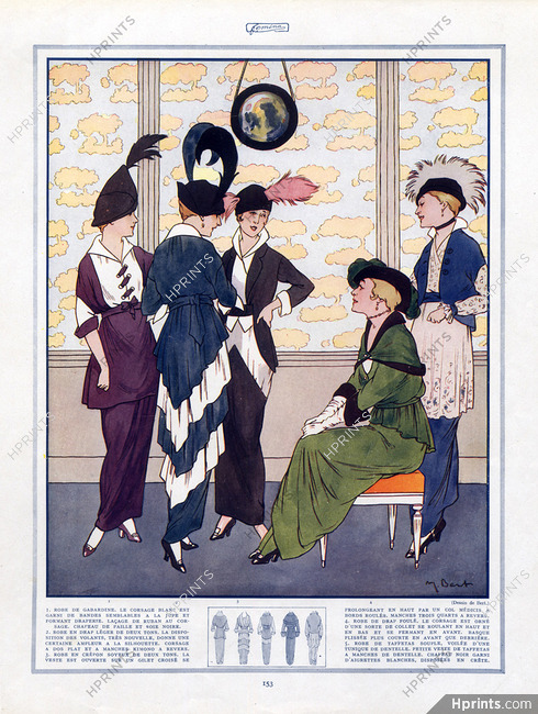 M.Bert 1914 Fashion Illustration