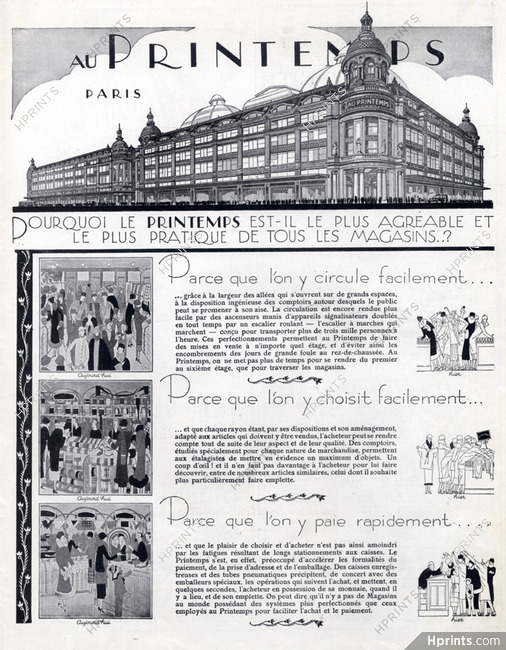 Au Printemps (Department Store) 1925 Shop, Marcel Jacques Hemjic