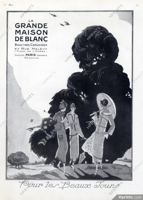 La Grande Maison de Blanc 1924 Summer Dresses, Leon Bonnotte