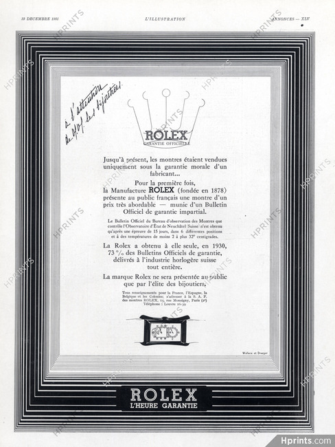 Rolex (Watches) 1931