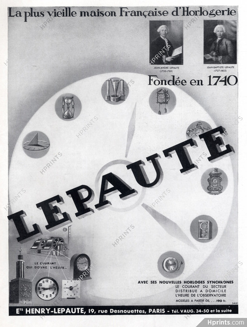 Ets Henry Lepaute 1933 The Most Former House of Watch-making