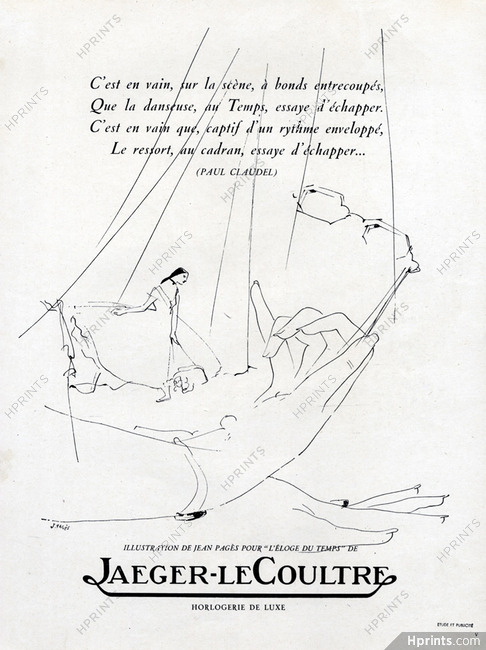 Jaeger-leCoultre 1948 Jean Pagès, Texte Paul Claudel