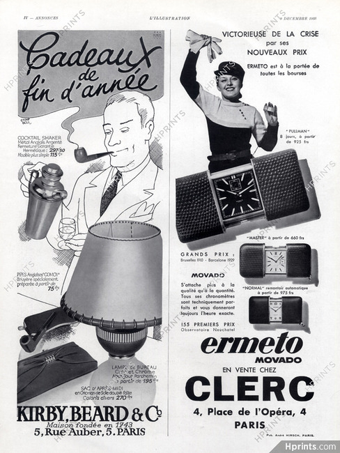 Ermeto Movado (Watches) 1933 Models Pullman Master