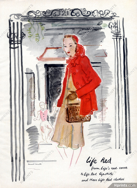 Bernard Lamotte 1940 Life Red Lipstick Clothes