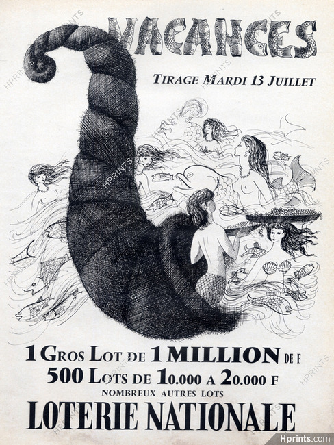 Loterie Nationale 1966 Mermaid, Lesourt