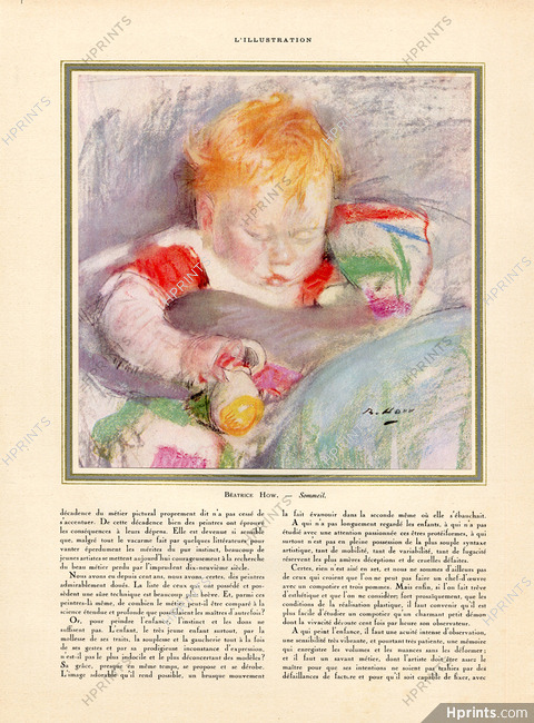 Béatrice How 1934 Sommeil Baby Sleeping