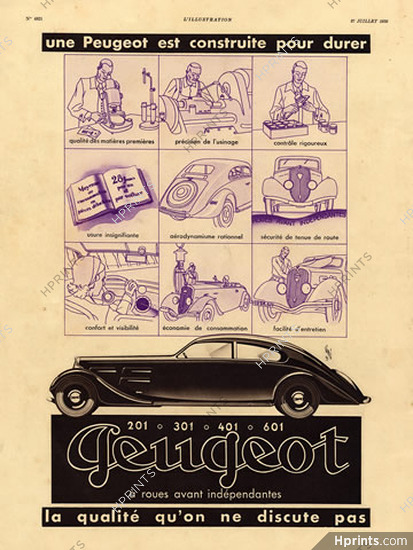 Peugeot (Cars) 1935 Vinci