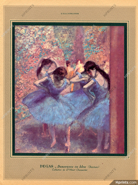 Degas 1937 ''Danseuses en Bleu'' Dancers in Blue, Ballet