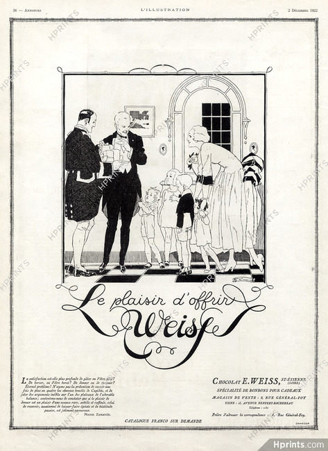 Weiss (Chocolates) 1922 René Vincent