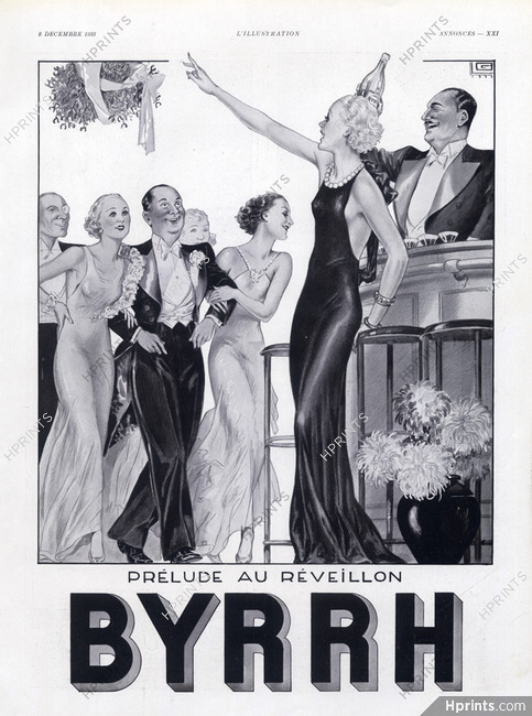 Byrrh 1933 New Year's Elegantes, Georges Leonnec