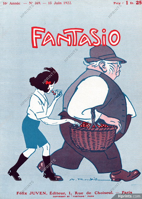Roubille 1922 Original Cover Fantasio, Picking of Cherries