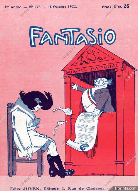 Roubille 1922 Original Cover Fantasio, Guignol