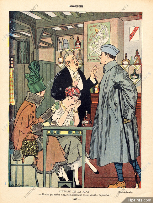 Albert Jarach 1916 Elegante Parisiennes And Soldier