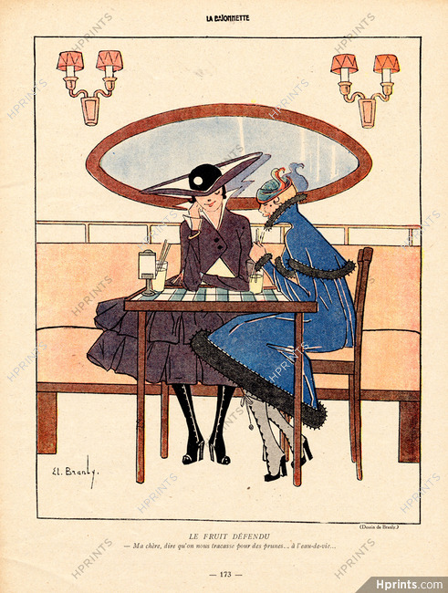 Elizabeth Branly 1916 Elegant Parisienne, Prohibition, the forbidden fruit