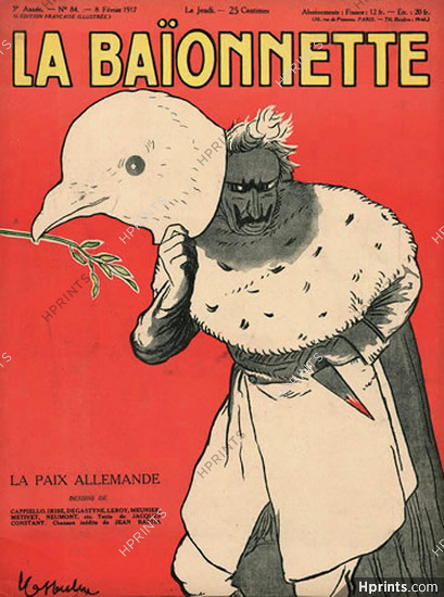 Cappiello 1917 ''La Paix Allemande'' German Peace