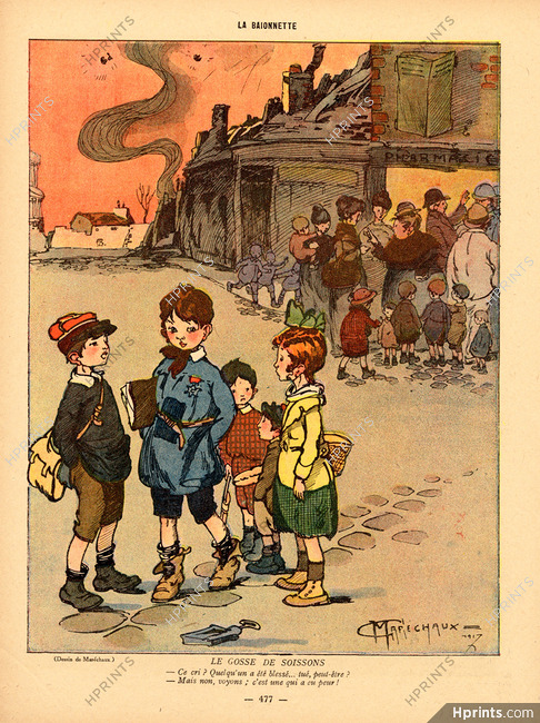 Gaston Maréchaux 1917 Gosses de Soissons Kids