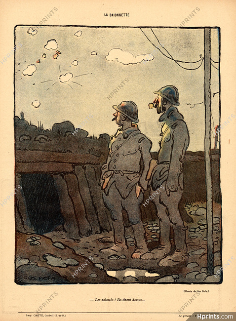Gus Bofa 1917 WW1 Soldiers