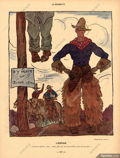 Guy Arnoux 1917 L'Espion, The Spy, Cowboy Sheriff, Américain