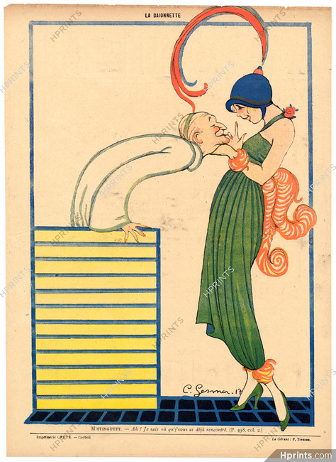 Charles Gesmar 1917 Mistinguett, Caricature