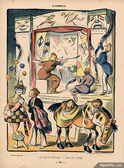 Métivet 1917 Le Petit Guignol Puppet Show Scenery