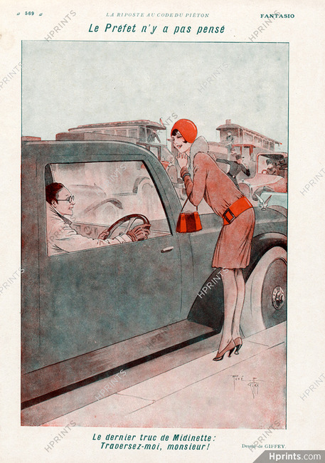 René Giffey 1928 Midinette Hitchhiking