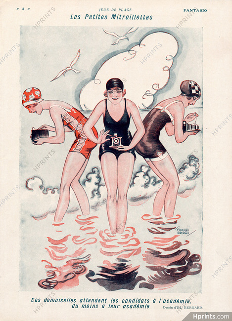 Edouard Bernard 1928 Bathing Beauty Photographer Swimmer