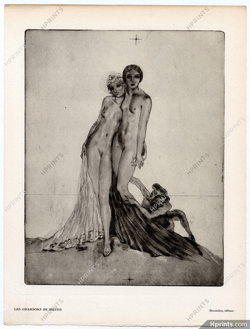 Edouard Chimot 1931 Les Chansons de Bilitis, Nudes Faun