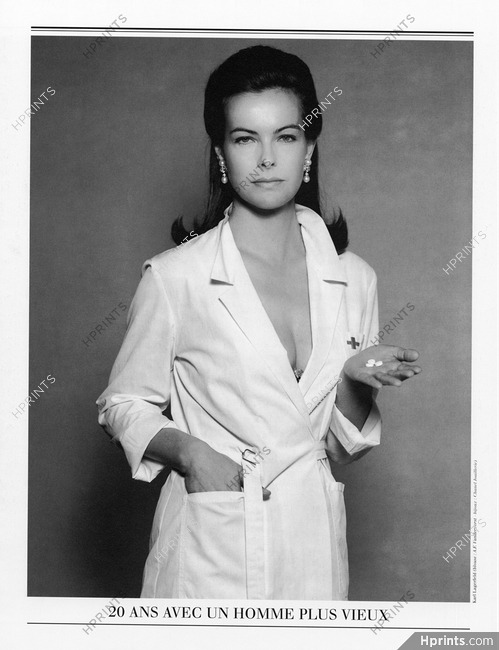 Carole Bouquet 2000 Nurse, Photo Karl Lagerfeld