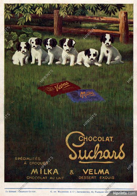 Suchard (Chocolates) 1914 Velma, Milka, Dogs