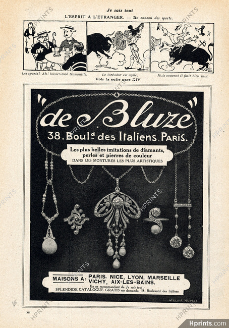 Gustave de Bluze (Jewels) 1914 Art Nouveau Style