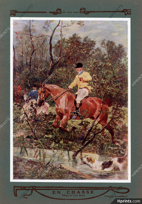 Lewis Brown 1907 En Chasse Hunting Horse