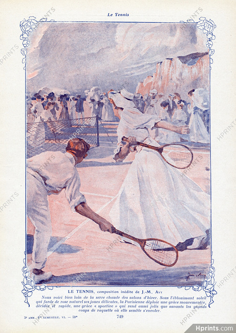 Joseph Marius Avy 1907 Le Tennis Women's Sports