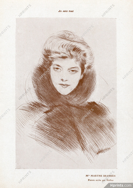 Paul Helleu 1905 Mme Marthe Brandès Portrait
