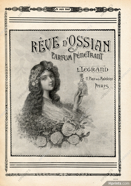 L. Legrand (Perfumes) 1905 Rêve d'Ossian