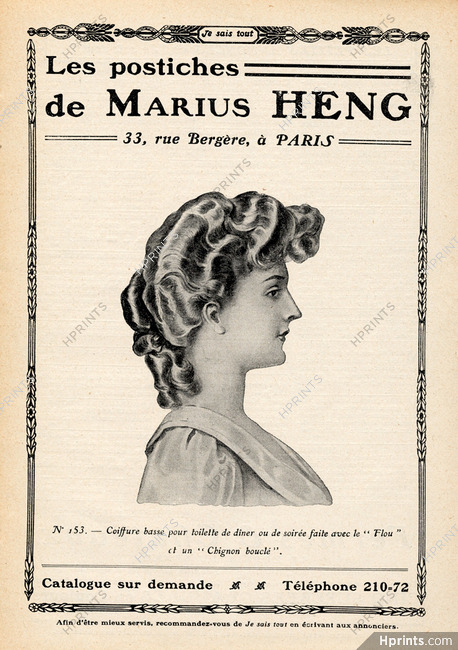 Marius Heng (Hairstyle) 1906 Wig