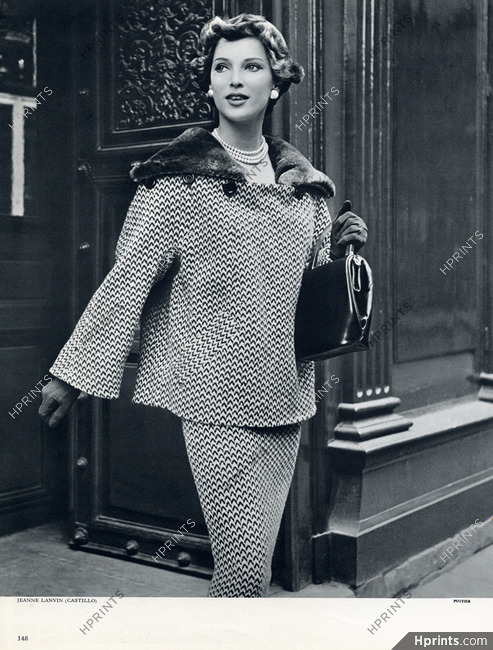 Jeanne Lanvin Castillo 1954 Photo Pottier Fashion Photography
