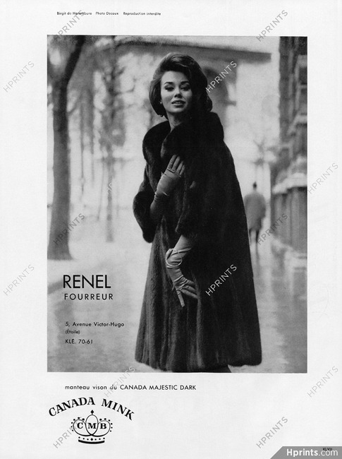 Renel (Fur Clothing) 1962 Photo Jacques Decaux