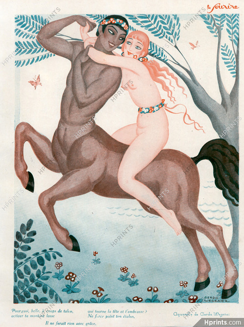 Gerda Wegener 1926 Nude Mythology Centaur