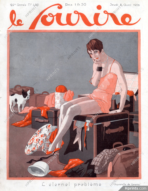 Fabius Lorenzi 1926 Sexy Girl Lingerie Hatbox