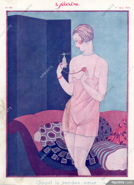 Fabius Lorenzi 1926 Sexy Looking Girl Art Deco Style Lingerie