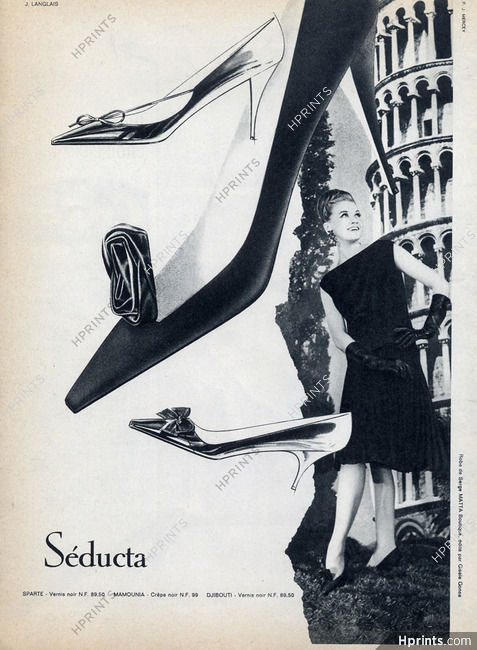 Seducta (Shoes) 1961 J.Langlais Dress Serge Matta